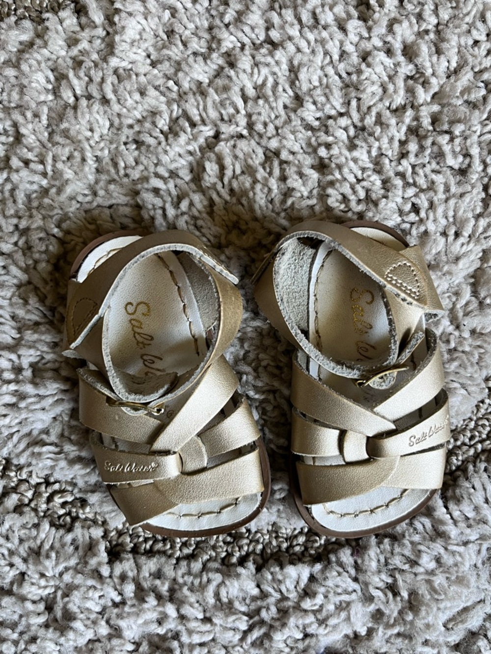 Kids' gold Sandals salt water size 3c
